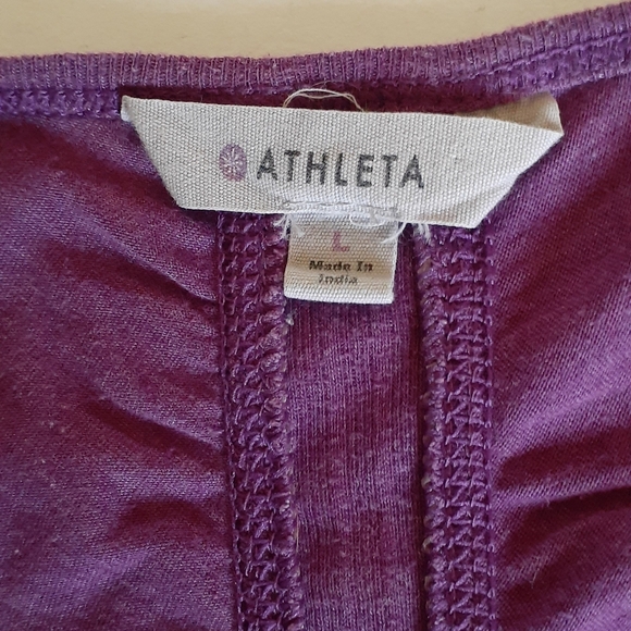 ATHLETA MAROOM SHORT SLEEVE PULLOVER SIZE L - Picture 3 of 5